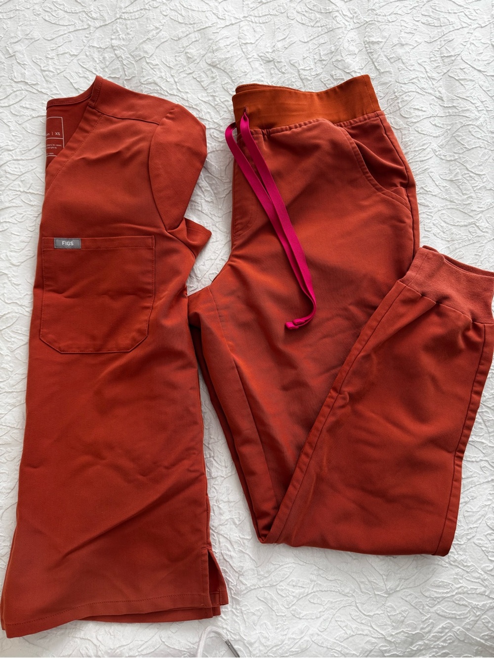 FIGS Women's Orange Scrub Set